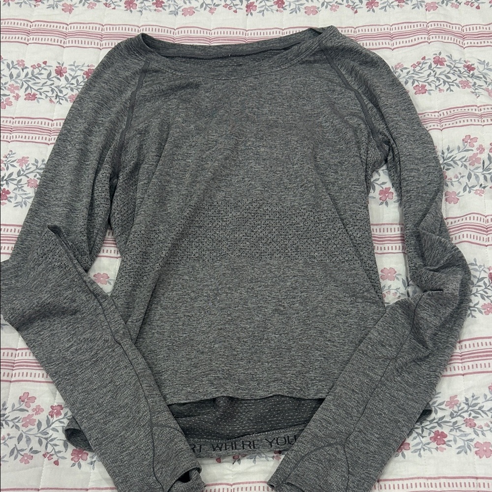 lululemon athletica Charcoal Long Sleeve Top